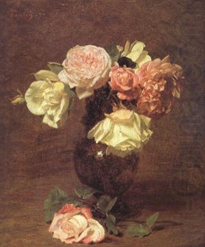 Henri Fantin-Latour White and Pink Roses (nn03) china oil painting image